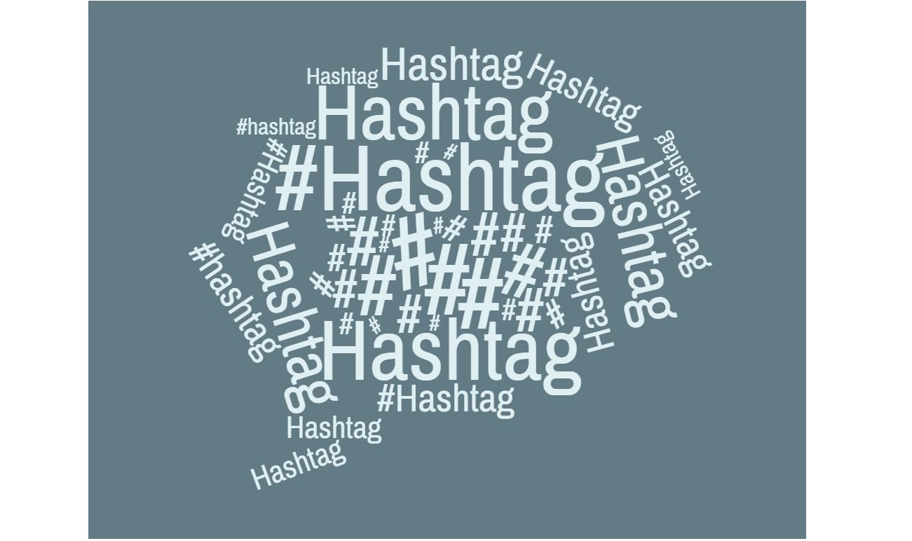 wordcloud Hashtag blau