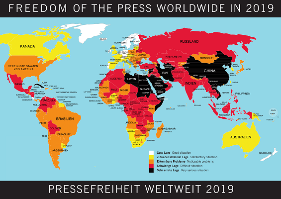 Rangliste der Pressefreiheit 2019 – alarmierende Entwicklung in Österreich